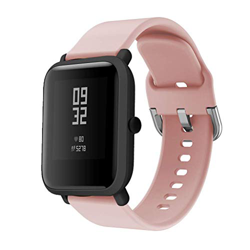 Correas de Reloj de Repuesto de Silicona para Xiaomi Huami Amazfit Bip Youth Watch (20mm, Rosado) características