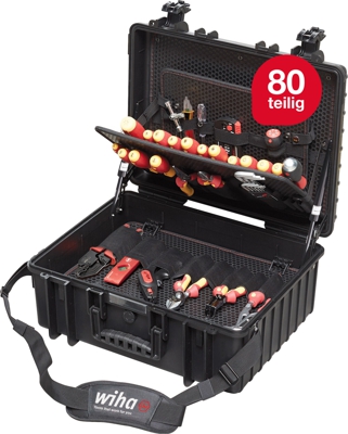 WIHA 9300-702 KOFFER 80-tlg.; Competence XL -  setbestücktWerkzeug Set Elektrike