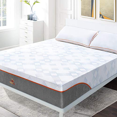 Maxzzz Colchón Viscoelástica de Gel Fresco 90x190x25cm Espuma de Carbón de Bambú Inhibir el Olor del Colchón Dureza Media Antiácaros e Hipoalergénico