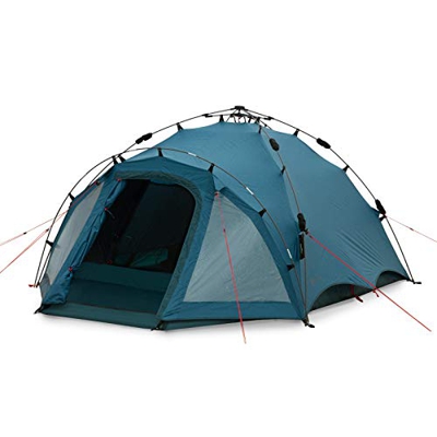 Qeedo Quick Oak 3, Tienda de campana para 3 personas, tienda automatica, Quick-Up-System - lakeblue