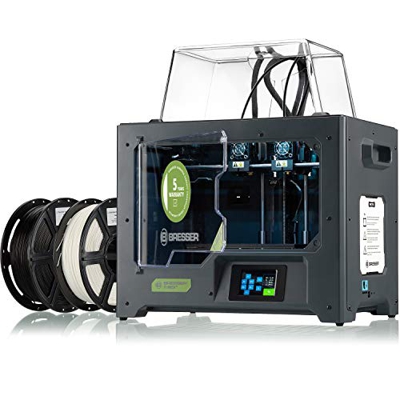 Bresser Impresora 3D T-Rex 2 WLAN IDEX Impresora 3D con 2 extrusores Independientes y Carcasa de Metal Cerrada con un tamaño máximo de 200 x 148 x 150