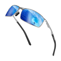 Sunmeet Gafas de Sol Hombre Polarizadas Deportes 100% Protección UV Gafas de sol para Hombre Conducción S1008(Azul/Negro) en oferta