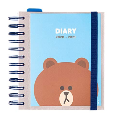 Grupo Erik ADPM2004 - Agenda escolar 2020/2021 día página M Line Friends, 11 meses (14x16 cm)