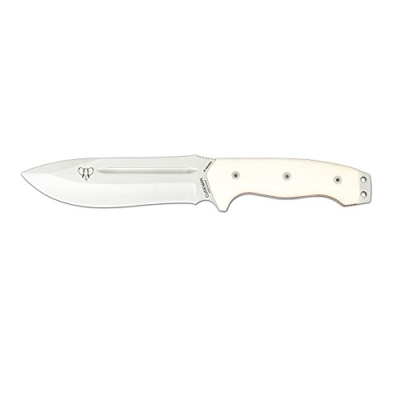 Cuchillo de supervivencia con funda Cudeman 126-B Spartan con mango micarta blanco y funda, uso deportivo, herramienta de camping para pesca, caza, ac