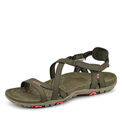 Merrell - Sandspur - Sandalias para mujer, color rosa, Verde (Verde oliva), 35 EU en oferta
