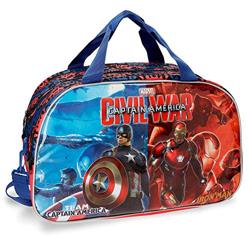Marvel Civil War Bolsa de Viaje, 27.72 litros, Color Rojo características