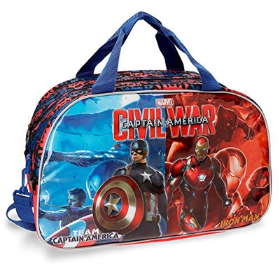 Marvel Civil War Bolsa de Viaje, 27.72 litros, Color Rojo