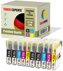 10 XL TONER EXPERTE® Compatibles LC1100 LC980 Cartuchos de Tinta para Brother DCP-145C 165C 195C 197C 375CW 385C 395CN 585CW 6690CW MFC-250C 290C 490C características