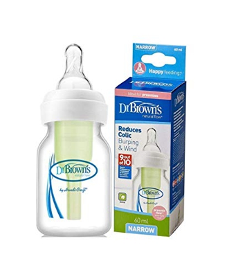 Dr. Brown's estrecho, reduce cólicos - Biberón, 60 ml