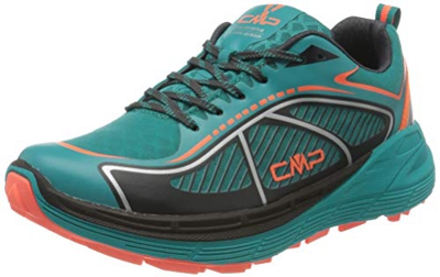 CMP – F.lli Campagnolo Nashira Maxi Wmn Shoe, Zapatillas de Trail Running Mujer, Verde Curacao Red Fluo 32 LC, 41 EU
