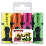 Imagen de Estuche Edding 4 marcadores fluor mini al mejor precio Estuche Edding 4 marcadores fluor mini precio