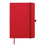 Agenda anual 2021 Finocam A6 semana vista textura rojo