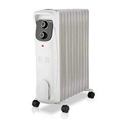HAEGER ELAN XI - Calefactor Radiador Eléctrico de Aceite con 2500W de potencia, 3 velocidades - termostato regulable, 5 canales de aceite, 3 configura precio