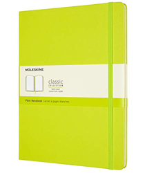 Moleskine - Cuaderno Clásico con Hojas en Blanco, Tapa Dura y Cierre con Goma Elástica, Tamaño XL 19 x 25 cm, Color Verde Limón, 192 páginas características