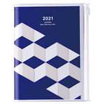 Agenda Marks 2020/21 A6 Cubos azul