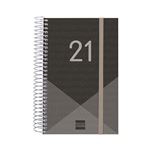 Agenda anual 2021 Finocam A6 día por página year negro