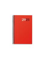 Agenda anual 2021 Miquelrius activa semana vista city rojo en oferta