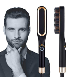 Yoyika Cepillo Alisador de Barba y Cabello para Hombres, Alisador de Pelo Peine Electrico Plancha de Pelo Profesional Multifuncional para Hombre y Muj características