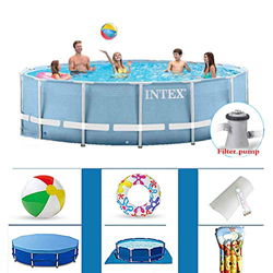 Phil Beauty Piscina Desmontable Tubular Steel por Adultos para Niños 6503L Material De PVC De Grado Alimenticio Apto para 1-8 Personas Regalo De Veran precio