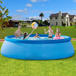 qwqqaq Piscina Hinchable Familiar,Fácil De Montar Piscina Hinchable con Depuradora,Espesar Piscina sobre El Suelo,Grande Piscinas Infantiles W 244x76c características