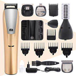 Maquinilla de afeitar eléctrica profesional para hombres, recortadora de pelo y barba seis en uno, peluquería impermeable y recargable con cargador (o en oferta