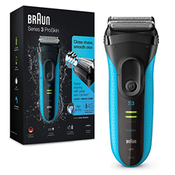 Braun Series 3 ProSkin 3040 s - Afeitadora Eléctrica Hombre, Afeitadora Barba Inalámbrica y Recargable, Wet&Dry, Color Negro y Azul en oferta