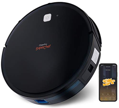 SuperChef Robot Aspirador SF425 CleanPro WiFi, App, Compatible con Alexa y Google Home, Aspira, Barre, Friega y Pasa la Mopa, Navegación Inteligente G