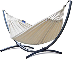 Potenza Hamaca con Soporte De Jardin Exterior para 2 Personas Doble Multicolor Hamaca De Tela XXL 220x160 200kg Marco De Acero Soporte Hamaca hasta 22 características