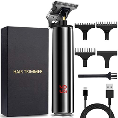 Cortapelos Hombre, Recortadora de pelo profesional inalámbrica Outliner,Recargable Recortadora de pelo inalámbrica T-Blade para hombre Kit de aseo rec