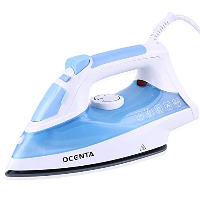 Dcenta Plancha de Vapor, Plancha Ropa Vapor 2400W, Golpe Vapor 280g, Vapor Continuo 70g, Suela Ceramica, 320ml, 25s, Sistema Anti-Calc, Antigoteo, Aut