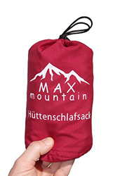 Max Mountain - Saco de dormir para de microfibra, 300 g, ligero, transpirable, ideal para hotel y excursionismo, rojo, 220x90cm precio