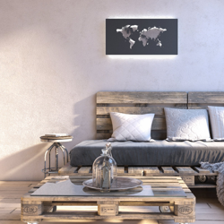 Aplique LED Linda en diseño de mapa gris en oferta
