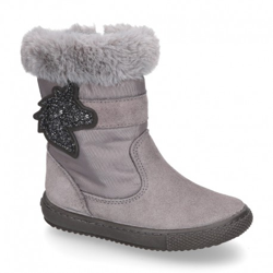 Bota Niña Unicornio En Piel Serraje Con Nylon. 36 Gris en oferta