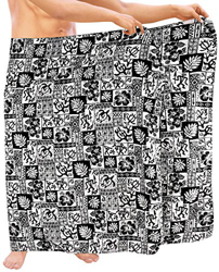 LA LEELA Suavizar Playa Hombres hisbiscus Tropicales Sarong Pareo de 78x39 Pulgadas Halloween Negro en oferta