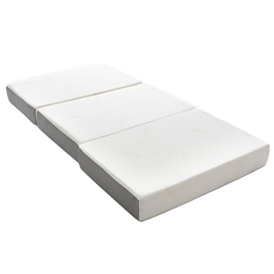 Milliard Colchón Plegable de Tres Partes - 15cm de Profundidad - Para Huéspedes con Funda Extraíble Removible y Base Antideslizante (Individual 190 x