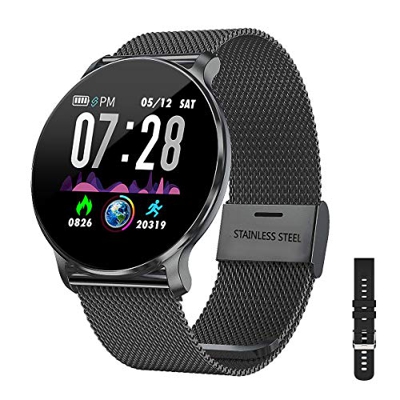 TagoBee TB11 Smartwatch Bluetooth IP68 Pulsera Inteligente Impermeable Reloj Movil HD Touch Screen Fitness Tracker Compatible con Android y iOS para H