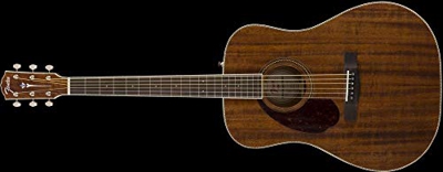 Fender PM-1 Paramount Dreadnought Acoustic Guitar - All Mahogany - Left Handed
