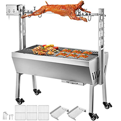 VEVOR Máquina de Asado de Asador de Carbón, 88 x 43 cm 25 W 4 RPM, Máquina de Asado de Cordero Electrónica de Acero Inoxidable, Asador Barbacoa Parril precio