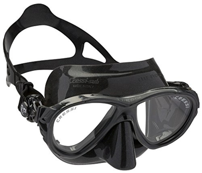 Cressi Tauchmaske Eyes Evolution Crystal Gafas de Buceo, Unisex, Negro, Medium