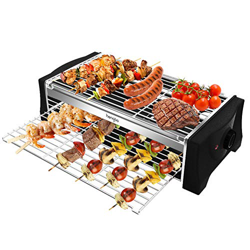 Parrillas Eléctrica 2000W, Barbacoa Electrica con Bandeja, Sin Humo Doble Capa Parrillas Acero Inoxidable para Barbacoa para Fiestas Interiores y Exte características