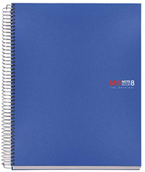Basicos Mr 42004, Cuaderno A4 con Tapa de Polipropileno, 200 hojas, 5 mm, Azul en oferta