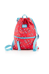 MIQUELRIUS - Bolsa Saco Jordi Labanda - Cierre con Cinta y Bolsillo Frontal con Cremallera, Flowery, Color Rojo en oferta