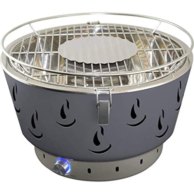 ACTIVA Barbacoa de mesa Airbroil Junior gris, parrilla de carbón vegetal con ventilación activa