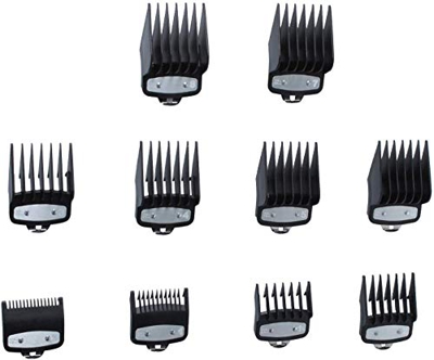 Guías de Corte de Repuesto para Wahl Cortapelos, Peine Profesional Peines de Límite Peines Cortapelos de 10 Piezas Poweka para Wahl
