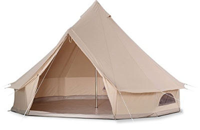 Cozy House Bell Tent Impermeable Bell Tienda de campaña con Suelo con Cremallera (4M diámetro)