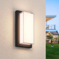 Lindby Aluki aplique LED de exterior, rectangular características