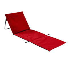 334836 Estera ONSHORE para tomar el sol con almohadilla replegable 135x55x41cm - Burdeos precio