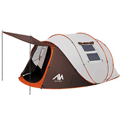 Tienda de campaña para 4 – 6 Personas/Hombre, para Acampar instantáneamente [5 Ventanas] Impermeable de Doble Capa para 4 Estaciones, Refugio Grande F características