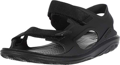 Crocs Swiftwater Molded Expedition Sandal, Sandalias de Punta Descubierta para Hombre, Negro (Black/Black 060), 45/46 EU