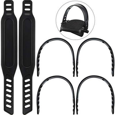 Boao 6 Paquetes Correas de Goma del Pedal Correas de Pedal de Bicicleta Estática Correas del Pedal para Ejercicio de Girar Bicicleta Ciclo Inicio o Gi